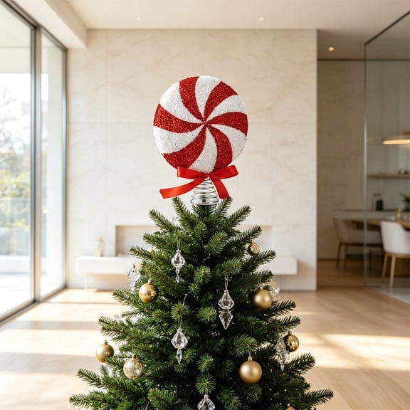 Christmas Decorations Indoor Tree Picks: Large Red White Peppermint Lollipop Christmas Picks for Tree, Cute Candy Picks Ornaments for Xmas Tree Topper Home Office Holiday Party Vase Decor