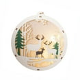 thumbnail image 1 of Christmas Decorations, LED Hanging Ornaments, DIY Handmade Wooden Christmas Tree Snowman Reindeer Pendants, Glowing Ambiance Lights, Easy Assembly Holiday Wall Hanging Home Decor, 1 of 8