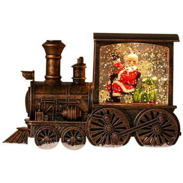 Konstsmide 4364-200 LED Lantern Santa Claus And Dog LED  Monochrome White Snow Covered Water Filled Incl Switch 1668879