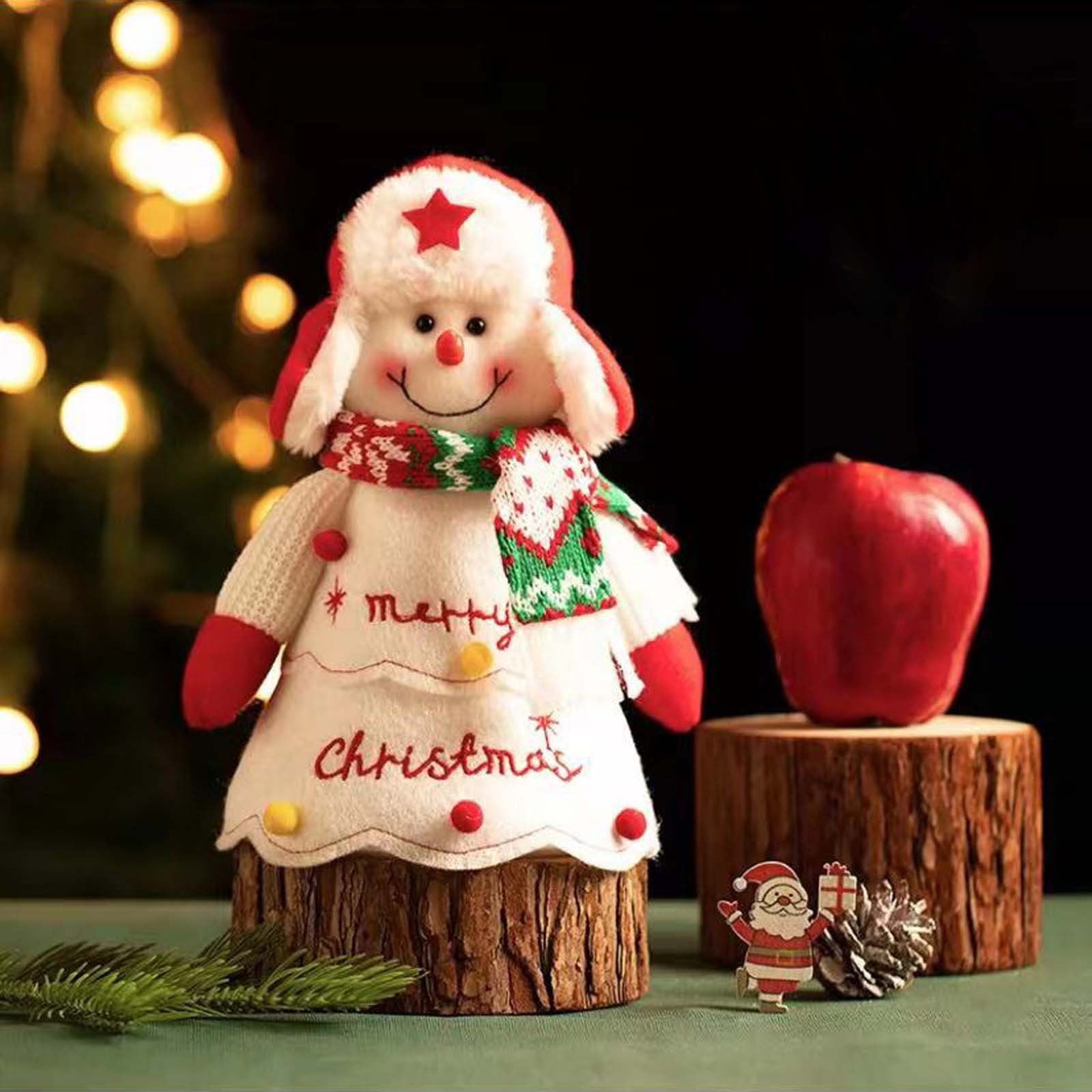 Christmas Decorations, Large Capacity Knitted Fabric, Elderly Figures