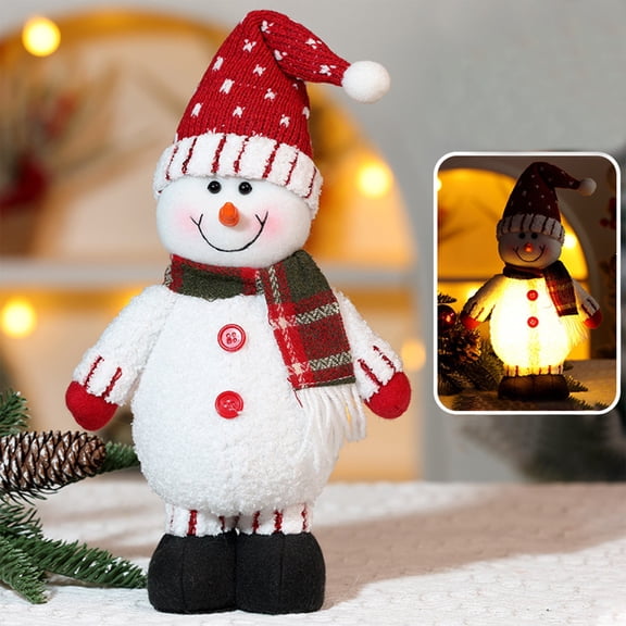Christmas Decorations - Light Up Snowman Standing Night Lamp Dolls,Christmas Ornaments Tabletop Decorations,For Xmas Bedroom Home Decorations Holiday Gift.