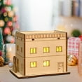 thumbnail image 1 of Christmas Decorations, Light-Up Handmade Wooden Christmas Village House DIY Craft Kit Holiday Tabletop Display Miniature Scene Home Decor, 1 of 8