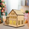 thumbnail image 1 of Christmas Decorations, Light-Up Handmade Wooden Christmas Village House DIY Craft Kit Holiday Tabletop Display Miniature Scene Home Decor, 1 of 8