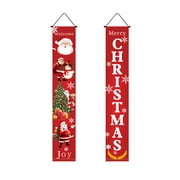Christmas Decorations Merry Christmas Banner Xmas Porch Door Sign Welcome Banner