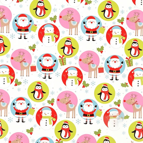 Christmas Decorations Merry Gift Wrapping Paper 17 Inch x 9.8 Ft Roll a for Holiday Party Gift Wrap with Cartoon Fun for Playful Gift Wrapping
