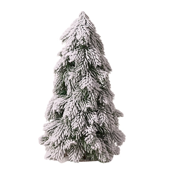 Christmas Decorations Mini Christmas Trees, Flocked Christmas Tree,Mini Christmas Tree for Christmas Decor Christmas Party Home Table Craft, Artificial Christmas Tree with Base