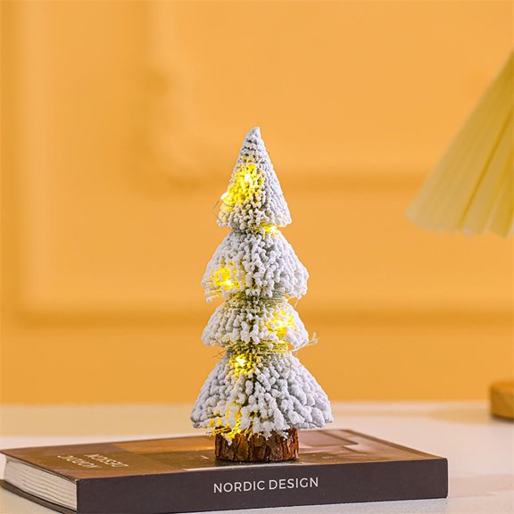 Christmas Decorations Mini Christmas Trees with LED String Lights, Tabletop Christmas Tree for Christmas Decor Ornaments Christmas Party Home Table Craft