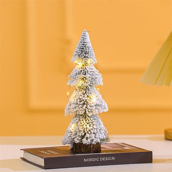Christmas Decorations Mini Christmas Trees with LED String Lights, Tabletop Christmas Tree for Christmas Decor Ornaments Christmas Party Home Table Craft