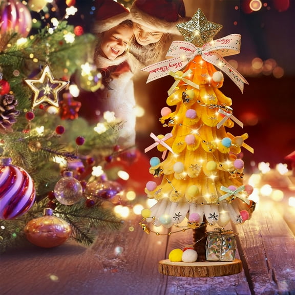 Christmas Decorations - Mini Tabletop Xmas Tree,Twisted Stick Christmas Tree with Star Tree Top,Christmas Tree Decorations for Tabletop & Home,Christmas Gifts for Boys & Girls.