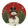 thumbnail image 1 of Christmas Decorations!Mrzvby Christmas Snowman Round Placemats Kitchen Table Decoration Insulated Placemats Tablecloth Mats, 1 of 6