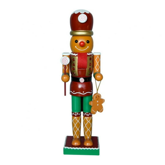 Christmas Decorations Nutcracker Figures, Wooden Gingerbread Man Collectible Nutcracker for Indoor Winter Table Centerpiece Desktop Fireplace Clearance Decor