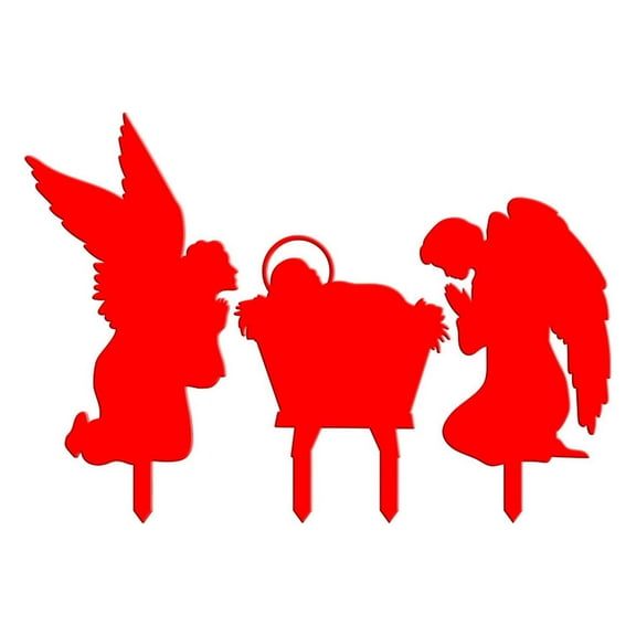 Christmas Decorations Outdoor Jesus,3 Pack Christmas Jesus Yard Decor,Garden Decor Stake Yard Lawn Outdoor Status Stake Decor,Acrylic Decorative Stakes Outdoor Decorations For Lawn Garden Yard Patio