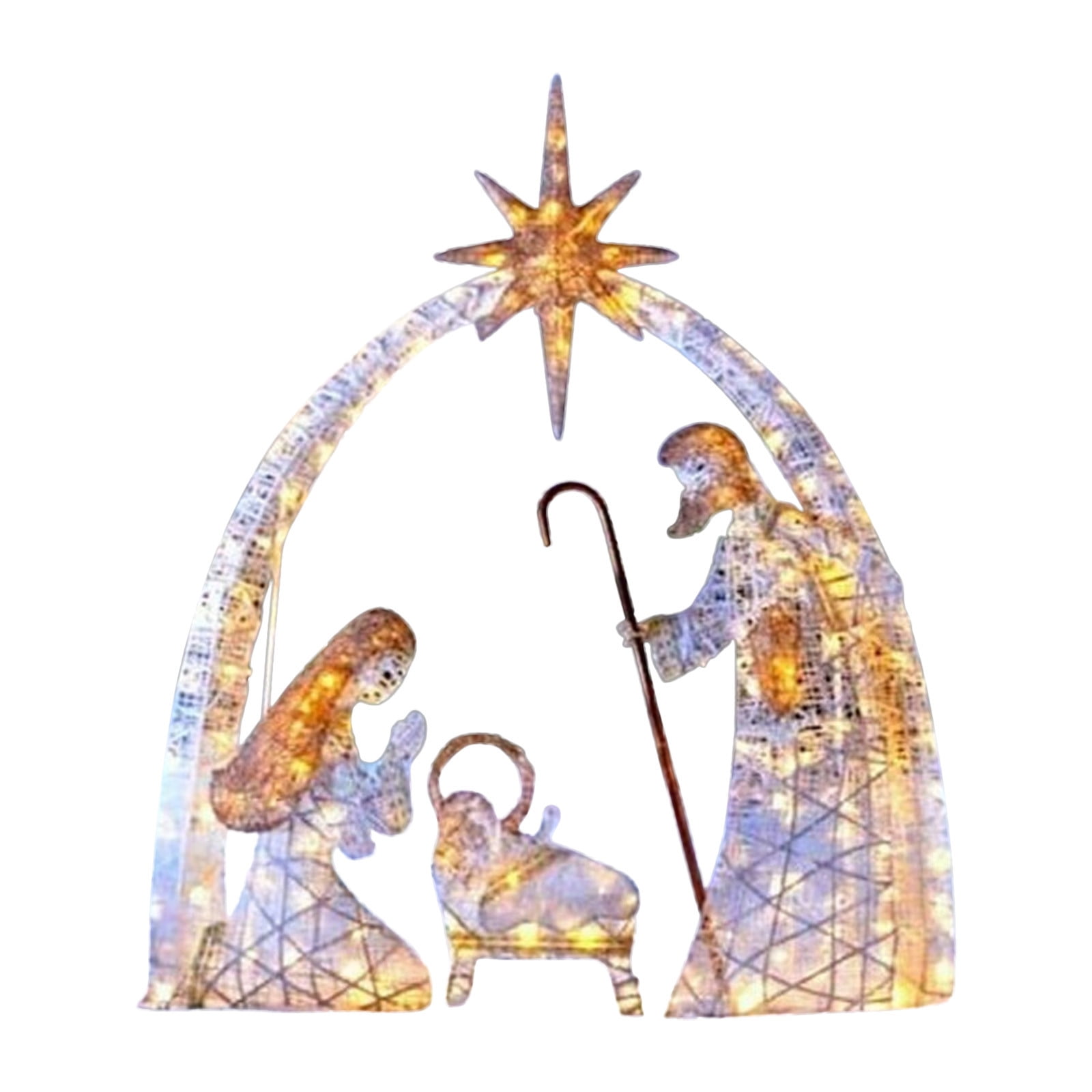 Christmas Decorations Outdoor Nativity Set for Yard, Winter Snow