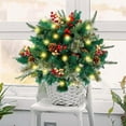 thumbnail image 1 of Christmas Decorations Outdoor Tree,Grounded Christmas Decorations,Artificial Christmas Tree with 20 Lights,Mini Tabletop for Holiday Home Office Party Display, 1 of 7