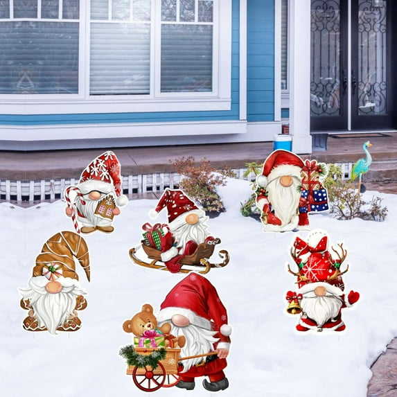 Christmas Decorations Outdoor Yard Signs - Large Plastic Peppermint Lollipop Candy Signs with Stakes for Winter Holiday Christmas Outside Yard Pathway Lawn Decor Supplies