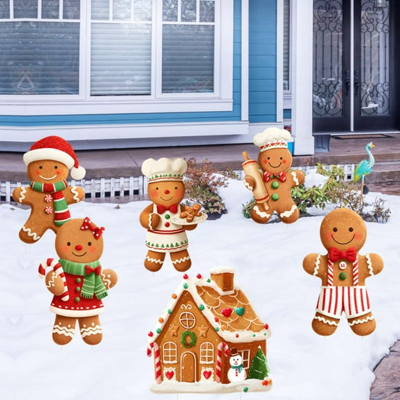 Christmas Decorations Outdoor Yard Signs - Large Plastic Peppermint Lollipop Candy Signs with Stakes for Winter Holiday Christmas Outside Yard Pathway Lawn Decor Supplies