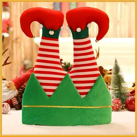 Christmas Decorations Party Santa Hat Old Man Elf Clown Pant Leg Hat Party Supplies Gifts