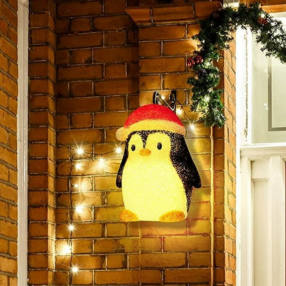Christmas Decorations Penguin Snowman Christmas Porch Light Cover, Holiday Outdoor Decor, Lamp Shade Christmas Decorations Outdoor Clearance