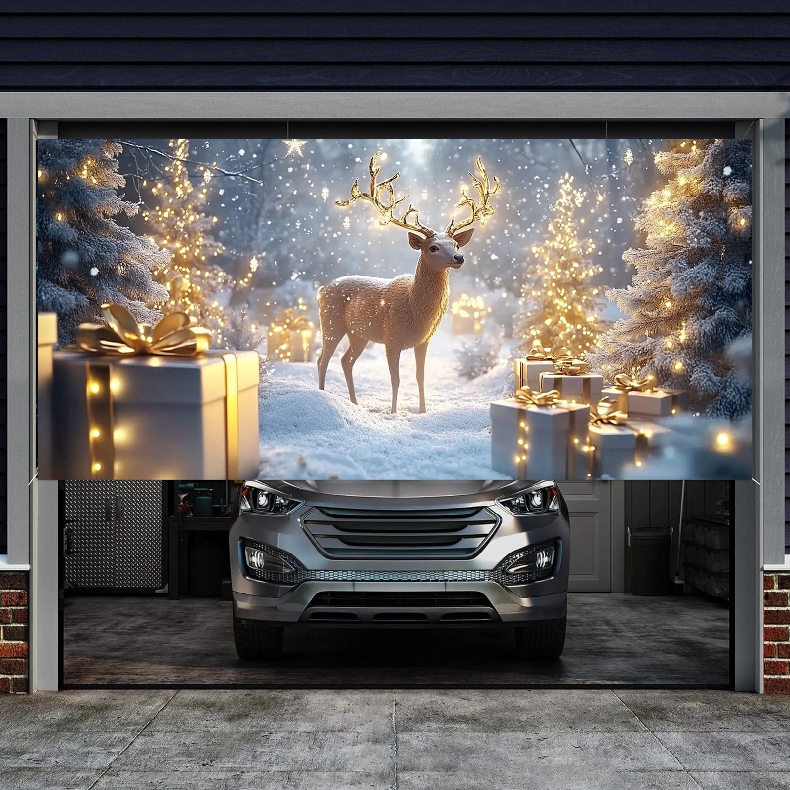 Christmas Decorations, Personality Christmas Garage Banner Personality ...