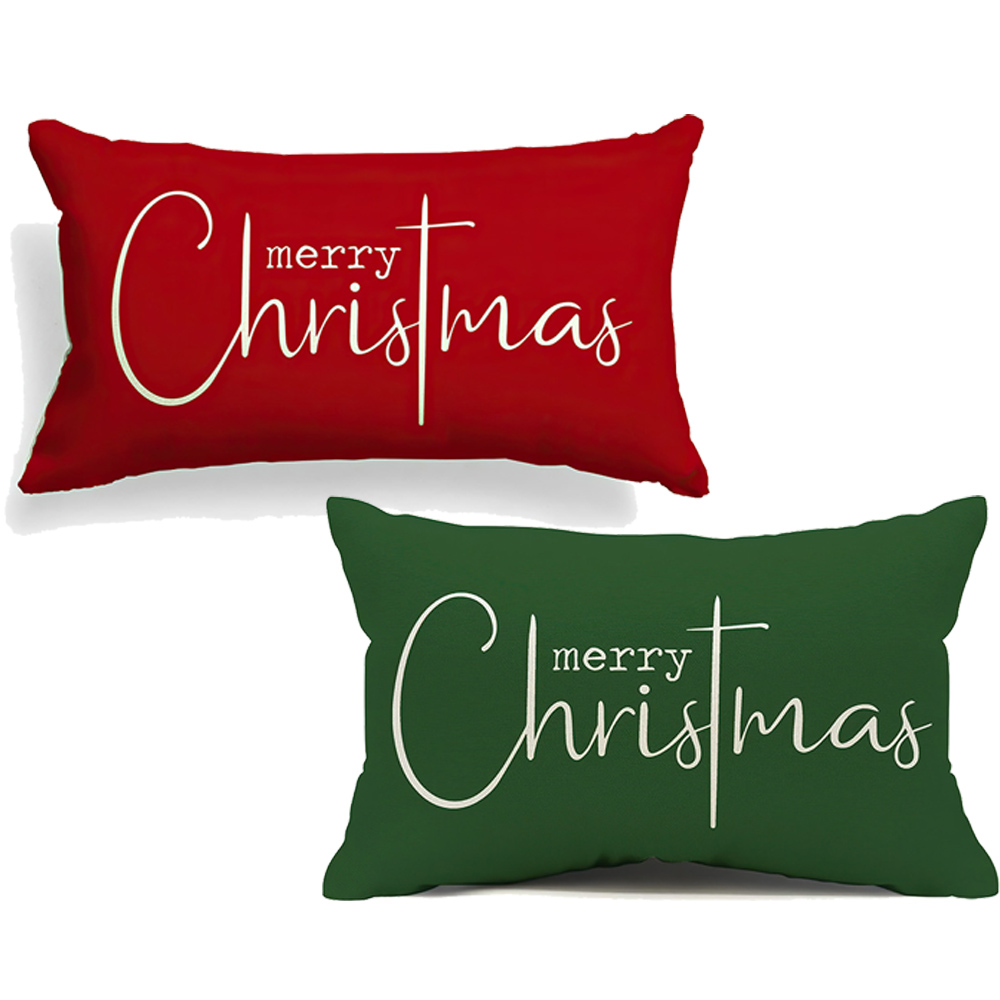 Christmas Decorations Pillow Covers 12x20 Set of 2, Decorative