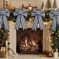 thumbnail image 1 of Christmas Decorations, Plaid Bow Ornaments Large Checkered Ribbon Bows Hanging for Christmas Tree Wreath Garland Gift Wrapping Holiday Party Décor 2025, 1 of 4