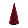 thumbnail image 1 of Velvet Ceramic Christmas Trees Decoration, 6in Modern Tabletop Christmas Tree Figurine Decor for Holiday Party, Mantel & Home Table Centerpiece Xmas Vintage Indoor Winter Decorations -Rose, 1 of 8