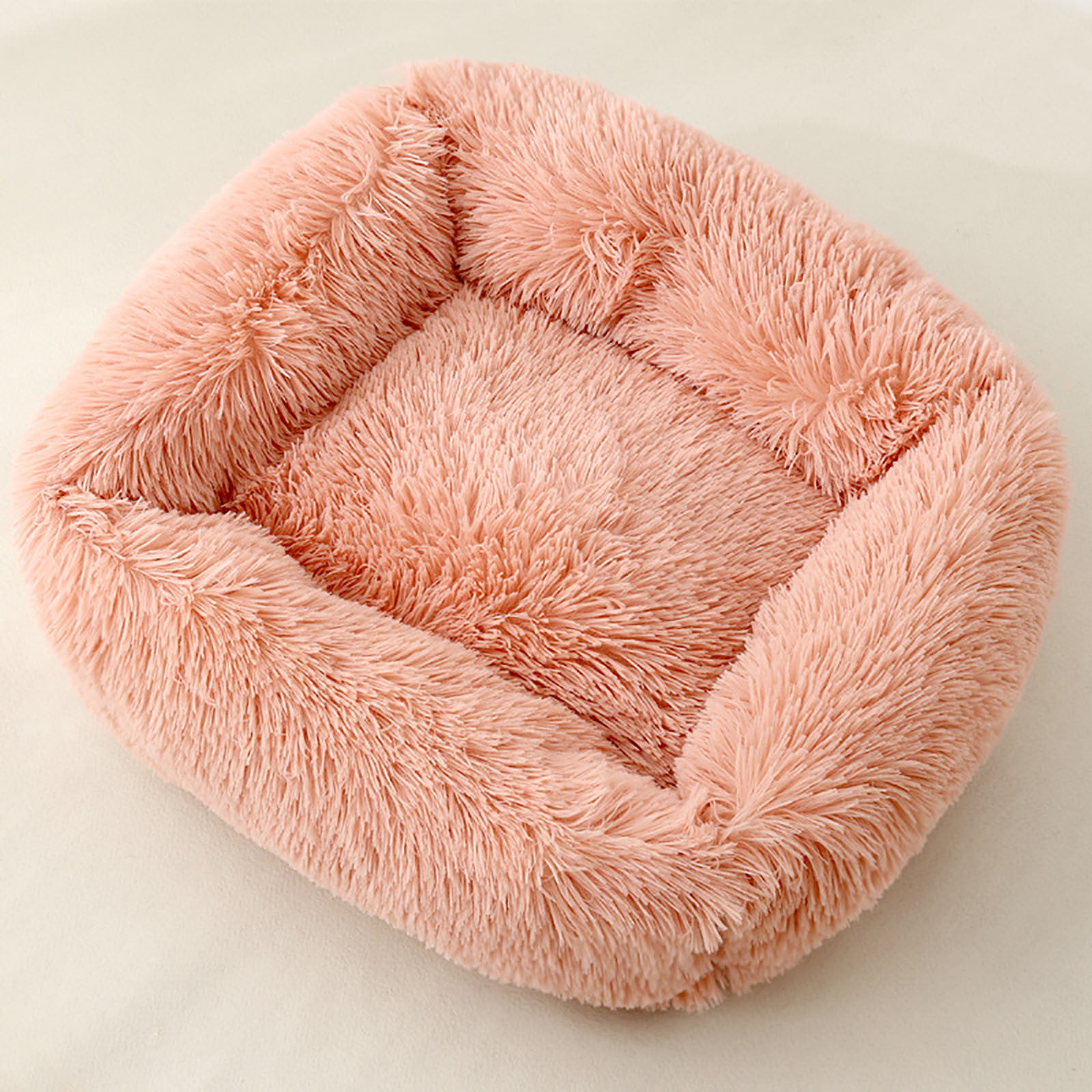 Max & Marlow Bolstered Plush High Sided Round Cuddler Pet Bed