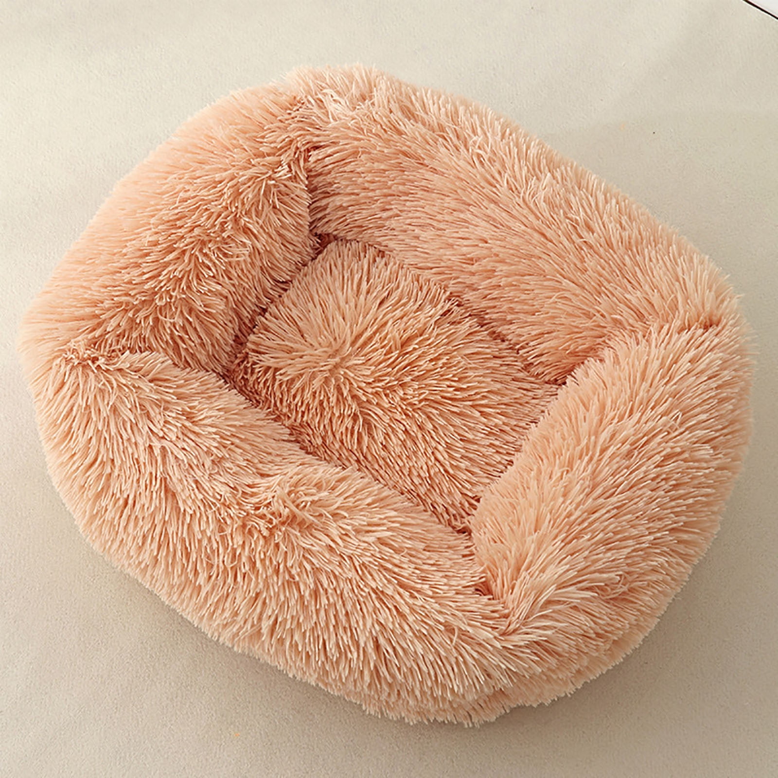 Max & Marlow Bolstered Plush High Sided Round Cuddler Pet Bed