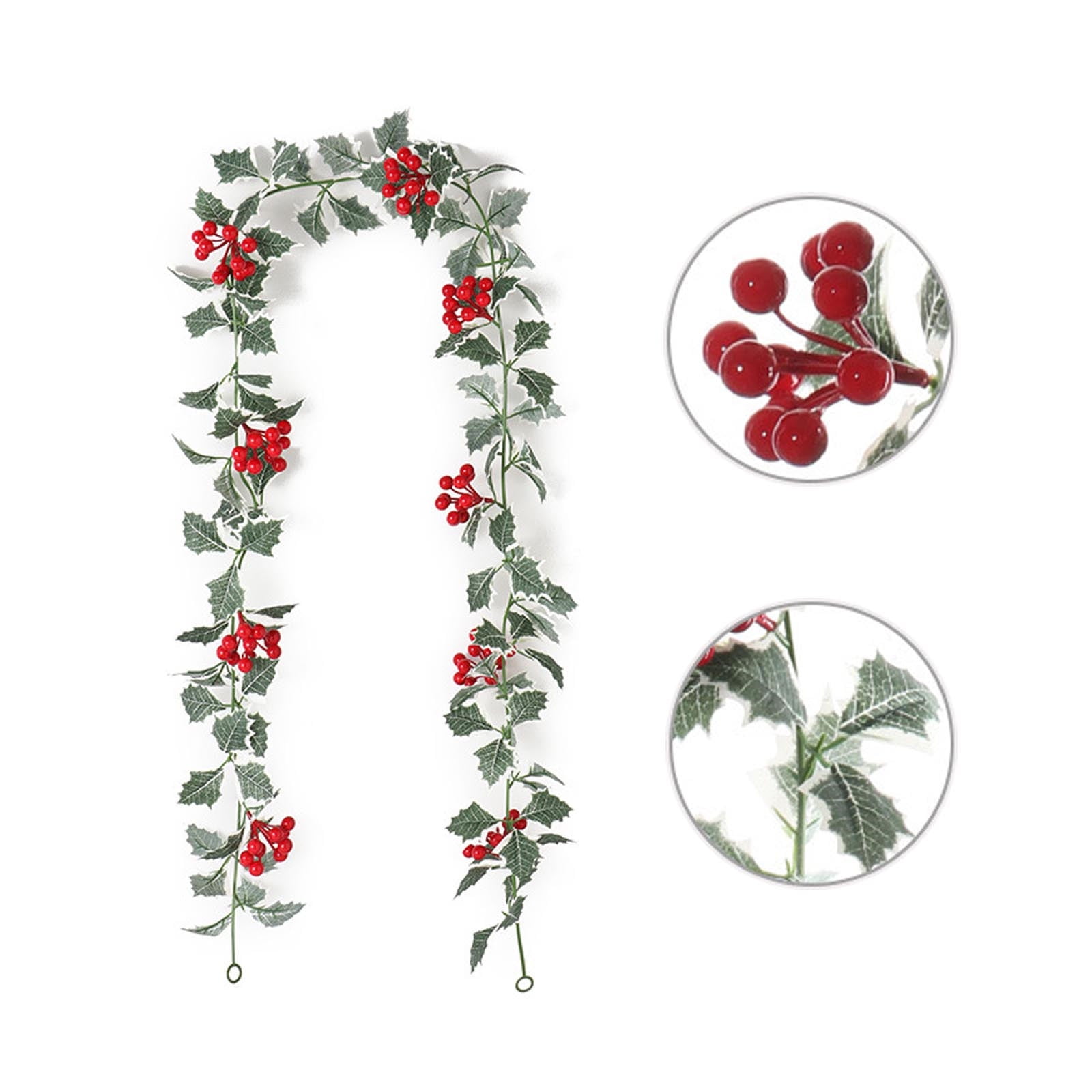 Christmas Decorations Christmas Red Berry Garland, Flexible Artificial