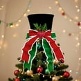 thumbnail image 1 of Christmas Decorations Red and Green Velvet-Trimmed Ribbon Heart Ornaments Christmas Tree Topper Christmas Hat, 1 of 8