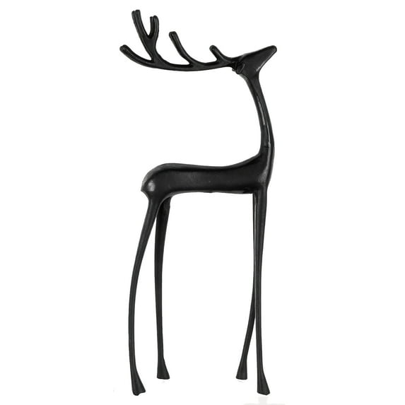 Christmas Decorations-Reindeer Christmas Decor Deer Tabletop Decoration, Black Reindeer Statues - Xmas Figurines - Elegant Indoor Holiday Decor - Table Centerpieces - Ideal for Living Room
