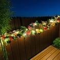 thumbnail image 1 of Christmas Decorations Rose Flower String Lights Artificial Flower Garland With Lights Rose Vine Fairy Lights For Home Garden Wedding Birthday Party Festival Indoor Decoration, 1 of 7