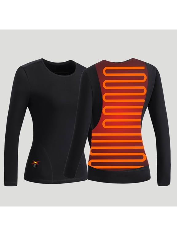 Home Heater, Heaters For Indoor Use, Woman Back Intelligent Fever Knitted Keep Warm Long Sleeve Heating Underwear Blouse Tops