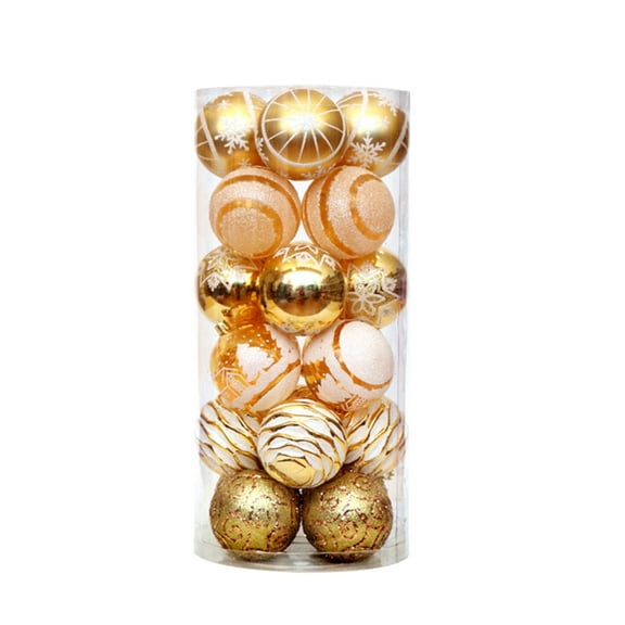 Christmas Decorations Savings! JERDAR Christmas Ball Ornaments Shatterproof Balls for Christmas Xmas Tree Decoration Hanging Ball Ornament (24Pcs 6cm) Gold