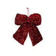 thumbnail image 1 of Christmas Decorations Sequin Bow Pendants, 23Cm Wide 3D Pleated Design, Versatile For Tree Wedding Party Home Decoration, 1 of 3