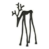 Christmas Decorations - Set of 1 Black Reindeer Statues - Modern Plastic Xmas Figurines - Elegant Indoor Holiday Decor - Table Centerpieces - Ideal for Mantel Living Room Bedroom Office(Style-B)