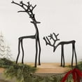 thumbnail image 1 of Christmas Decorations, Set of 2 Black Reindeer Statues, Modern Xmas Figurines, Elegant Indoor Holiday Decor - Table Centerpieces, Ideal for Living Room Bedroom Office, 1 of 10