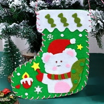 Christmas Decorations Set – Santa Stockings with Embroidery, Tree Ornaments & Large Gift Bags for Holiday Parties