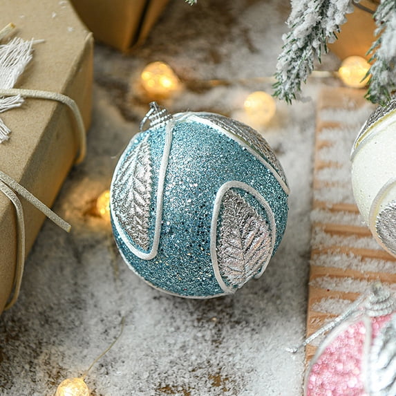 8CM Fabric Christmas Balls Ornaments for Christmas Tree Decorations Christmas Tree Pendant Colorful Balls Christmas Hanging Balls