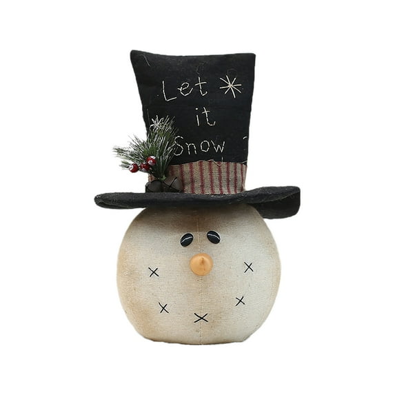 Christmas Decorations, Snowman Ornaments, Cloth Snowman Desktop Doll Hat for Decoration, Multicolor Festive Christmas Tabletop Accent