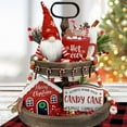 thumbnail image 1 of Christmas Decorations - Tiered Tray Decor Bundle 5 PCS - 3 Christmas Wooden Signs - Wood Beads Garland - Mini Wooden Banner - Rustic Farmhouse Home Winter Kitchen Table Shelf Decorations, 1 of 7