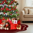 thumbnail image 1 of Christmas Decorations, Velvet Christmas Tree Skirt Holiday Tree Base Cover with Bow Tie Design Green Decorative Tree Skirt for Christmas Tree Ornament Display, 1 of 5