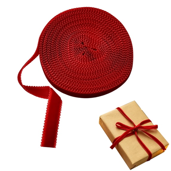 Christmas Decorations, Velvet Ribbon, Single-Sided Craft Ribbon ...
