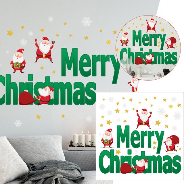 Christmas Decorations Wall Stickers Removable Wall Art Decals Party