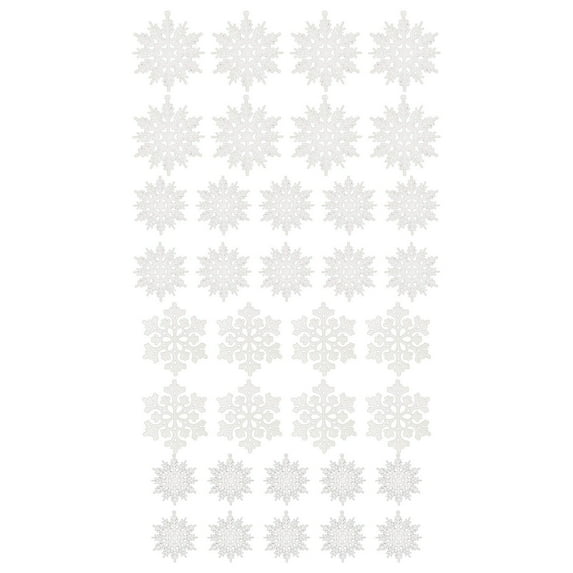 Sandistore Christmas Decorations White Snowflake Ornaments Glitter Snowflake Ornaments Christmas Tree Ornaments Animal Swinging Car Ornament