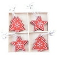 Christmas Decorations Wooden Pendants DIY Mini Christmas Tree Boxed