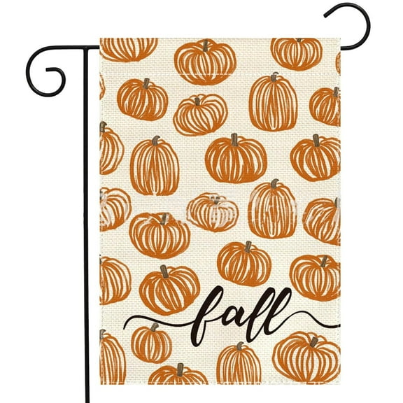 Christmas DecorationsFall Garden Flag Pumpkins 12x18 Inch Double Sided for Outside Burlap Small Seasonal Autumn Yard Decoration