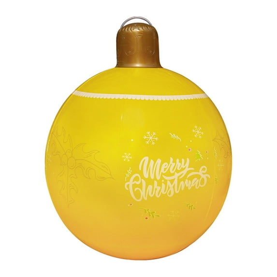 Christmas Decorative Balls, Inflatable Christmas Ornaments, 18.9 Inch Light-Up Outdoor Yard Decoration, Durable PVC Waterproof Holiday Patio Decor