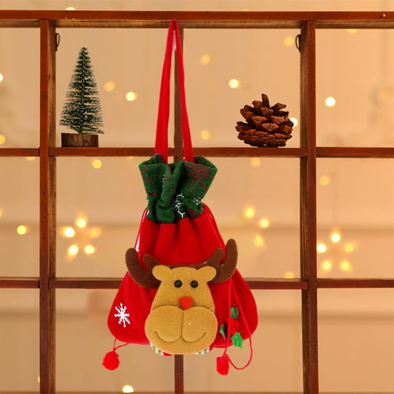 Clearance Christmas Decoration! Christmas Decorations Christmas Gift New Christmas Gift Bag Handbag Party Decoration Children's Christmas Eve Bag Velvet Drawstring Gift Bag Savings