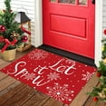 thumbnail image 1 of Christmas Decorative Doormat-Let It Snow Winter Snowflake,Non Slip Indoor/Outdoor/Front Door/Bathroom Entrance Mats Rugs Carpet, 1 of 6